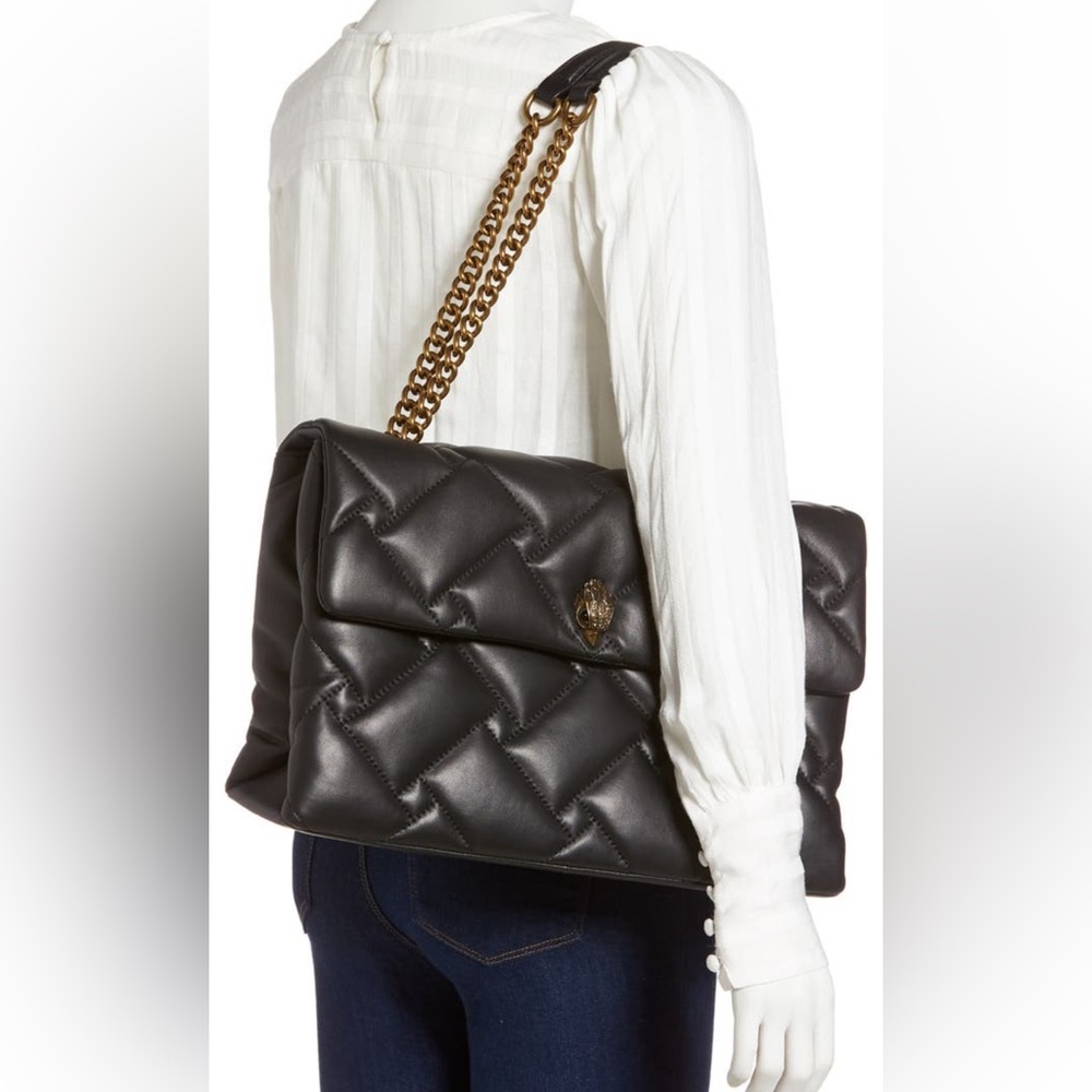 KURT GEIGER XXL KENSINGTON LEATHER SHOULDER BAG